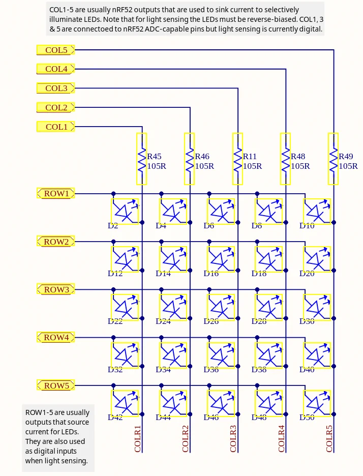 LED matrix schematic